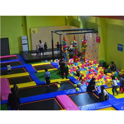 Big Bounce High Quality Amusement Hot Selling Funny Indoor Trampoline Park with Slides