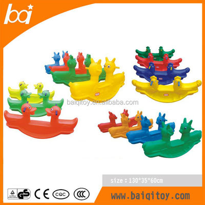 Kids Ride on Plastic Play Seesaw for Kids Double Color Deer Rocking Horse Animal Toy
