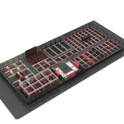 2018 New Trampolines Park with Many Games Like Ninja Course and Indoor Playground