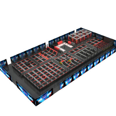 2018 New Trampolines Park with Many Games Like Ninja Course and Indoor Playground