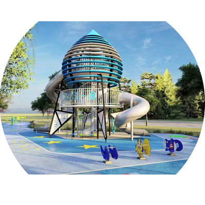 Stainless Steel Slide Kids Playhouse Wooden With Outdoor Wood Cubby House Non-Standard Customization