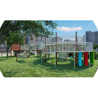 Outdoor Amusement Park Customized Cheap Kids Slide Wooden Outdoor Stainless Steel Playground