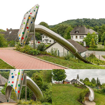 Popular Park Kids Children Stainless Steel Tube Slide Outdoor Playground for Sales