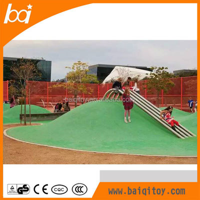 Outdoor Beach Combined with Stainless Steel Slide Fun Amusement Equipment