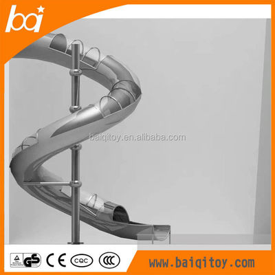 Custom Stainless Steel Outdoor Slippery Slide on the Playground Equipment