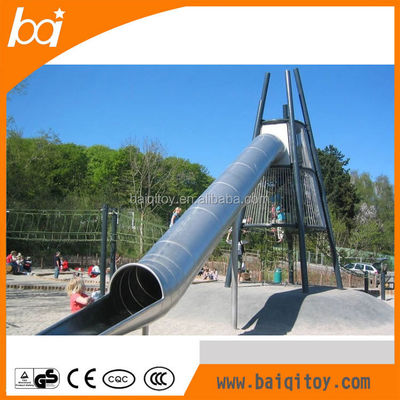 Outdoor Stainless Steel Slide on the Playground for Children and Adults Climbing Slide Combination