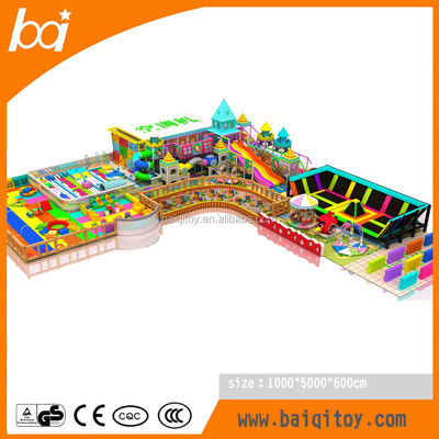 Baiqi Special Kids Castle Used Indoor Amusement Park Equipment With Ball Pool